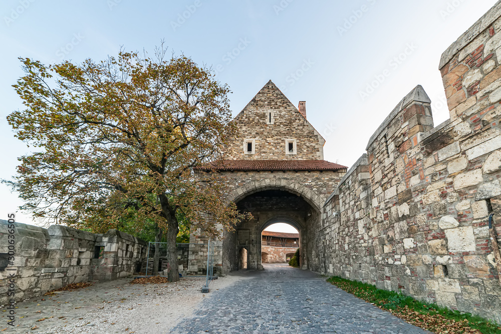 Deli Rondella, Medieval fortifications of Buda Castle (Royal Castle) on Castle Hill. Budapest Royal Palace
