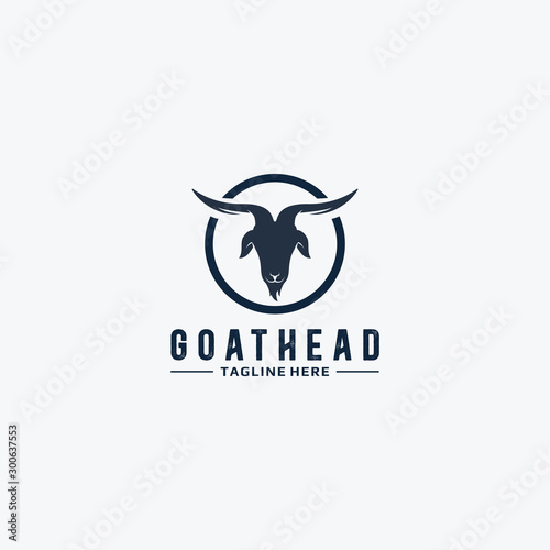 Fotografia Goat head logo design vector