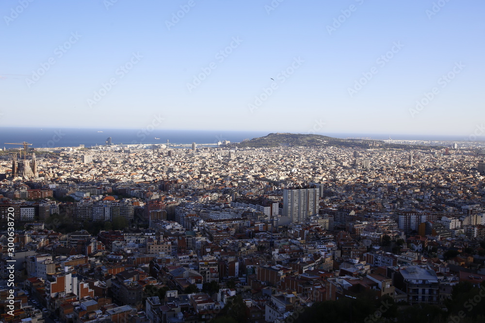 Barcelona, Catalonia / Spain »; December 2017: View of the city of Barcelona