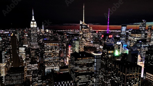 view of manhattan at night