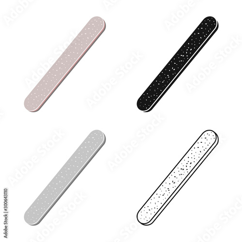 Isolated object of nail and file icon. Graphic of nail and pedicure vector icon for stock.