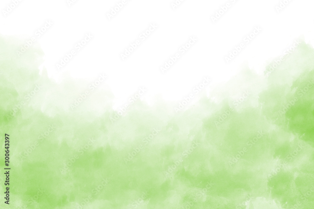Light green watercolor background hand-drawn with space for text	
