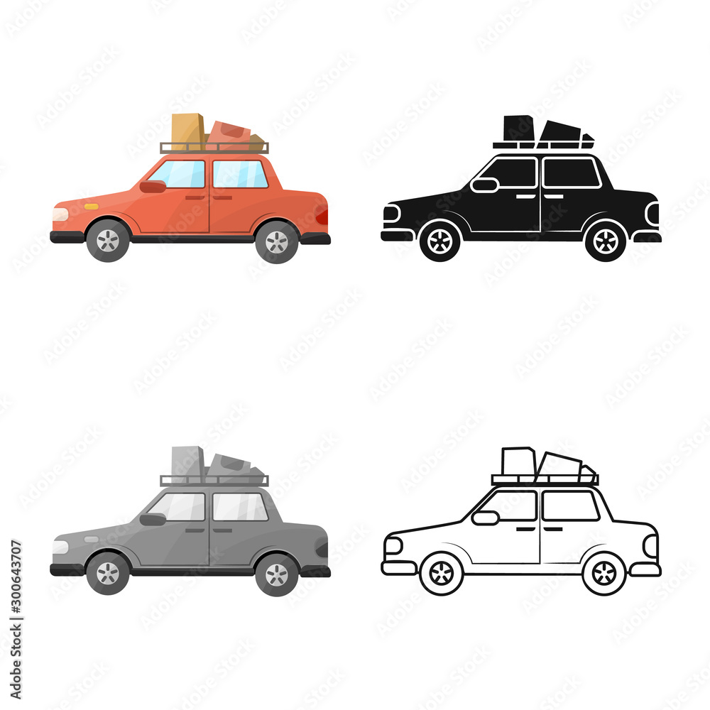 Vector design of auto and travel icon. Web element of auto and car stock vector illustration.