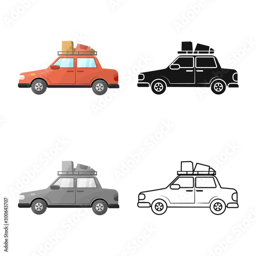 Vector design of auto and travel icon. Web element of auto and car stock vector illustration.