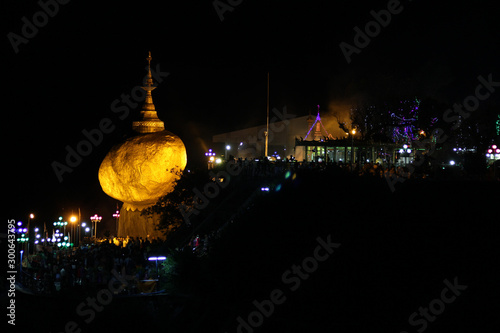 MON STATE/MYANMAR(BURMA) - 11th Nov, 2019 - GOLDEN ROCK Pagoda, Kyite Htee Yoe, Myanmar.
 photo