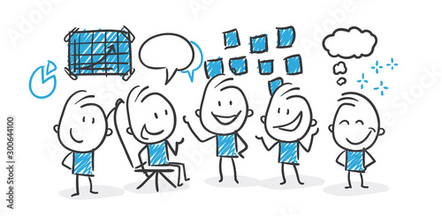 Stickman Blue: Startup, Meeting. (Nr. 204)	