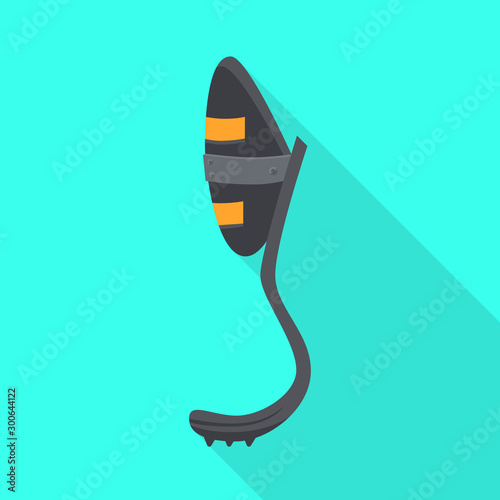 Vector design of leg and prosthesis sign. Web element of leg and foot stock symbol for web.