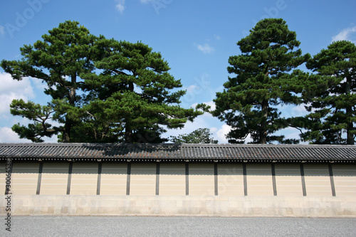 Outside the earthen wall of kyoto imperial palace, japan photo