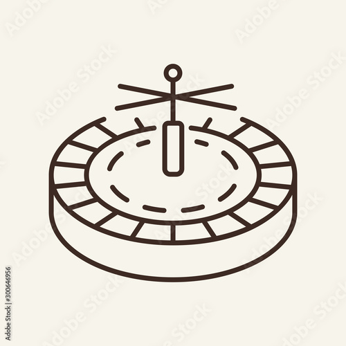Roulette line icon
