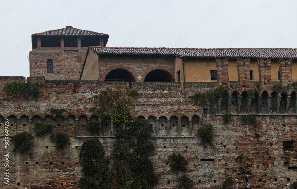 The famous medieval Rocca Sforzesca in Imola, Bologna, Italy