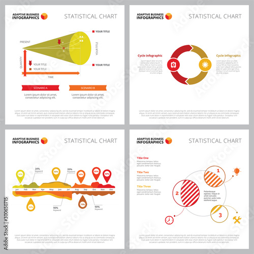 Creative diagram set for planning, startup, marketing