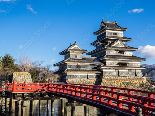 Matsumoto Castle and Red bridge
