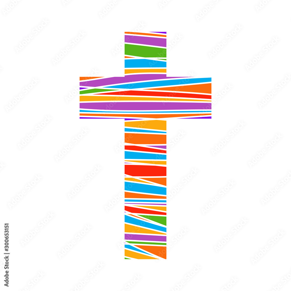 Obraz premium Christian Cross icon - vector.