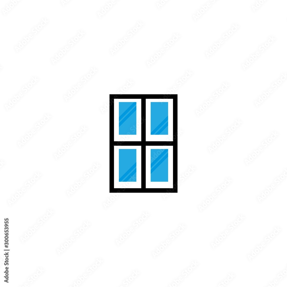 Window logo template vector icon design