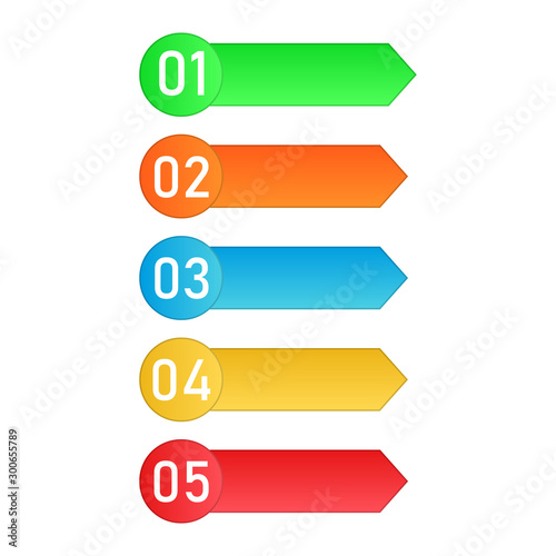 Process steps. Vector Infographic elements.