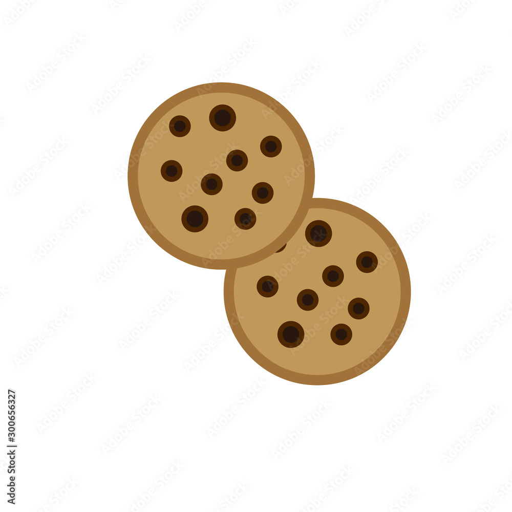 Fototapeta premium vector simple icon with chocolate shaped cookies
