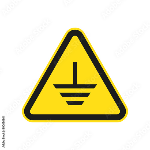 Electrical grounding symbol - vector.