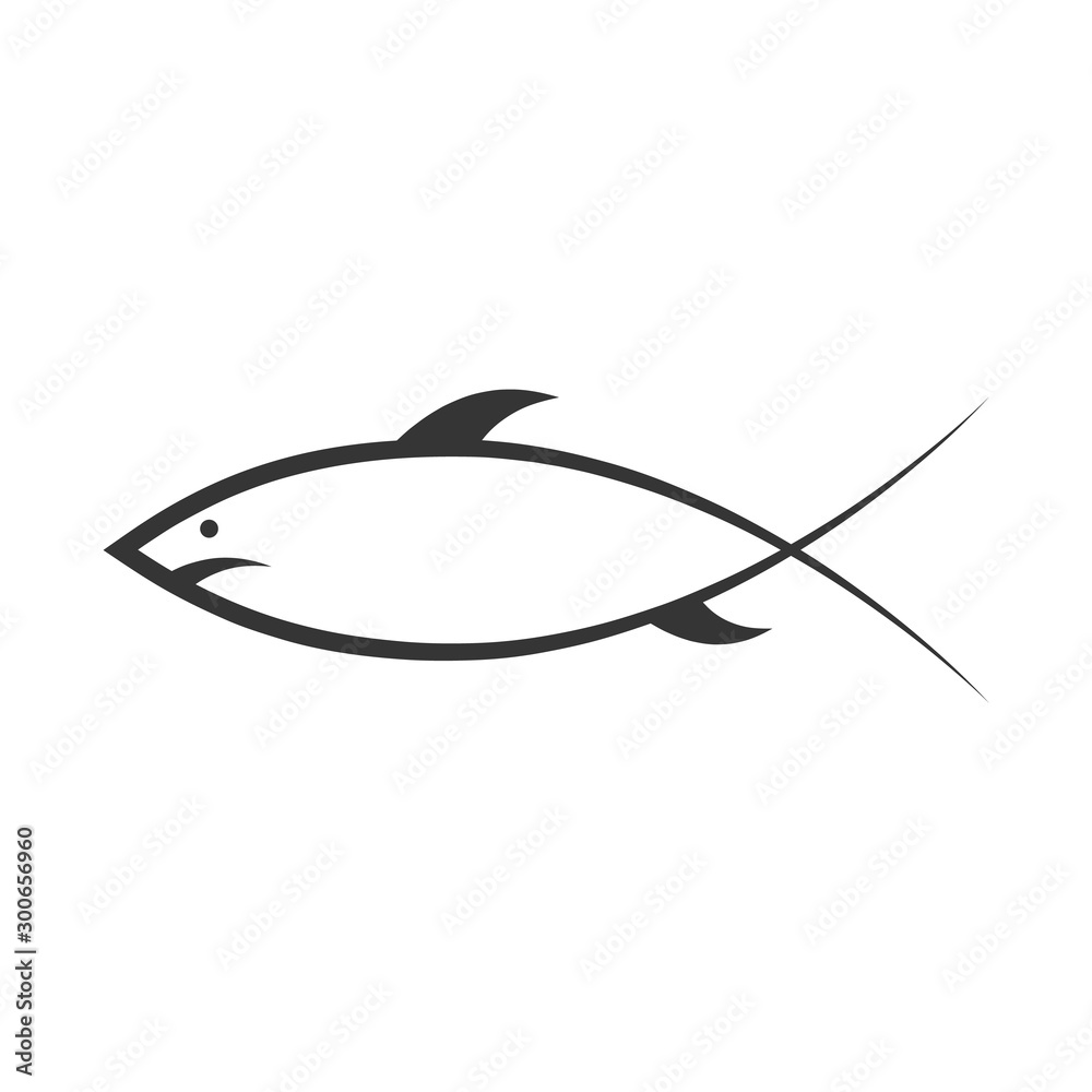 Vector Fish icon isolated Vector Fish icon isolated