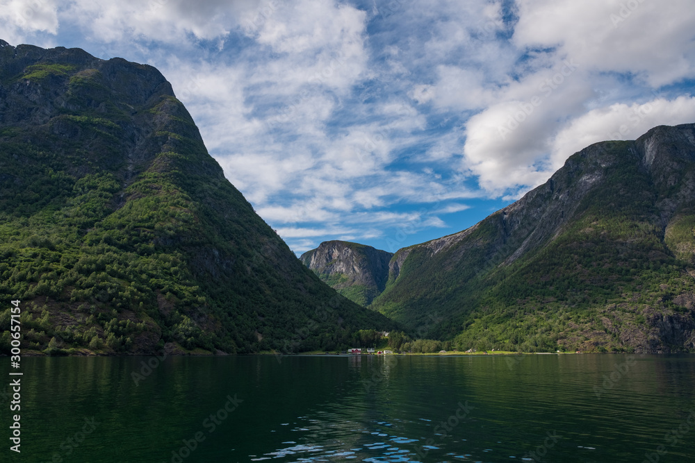 Aurlandsfjord in Norway in july 2019.