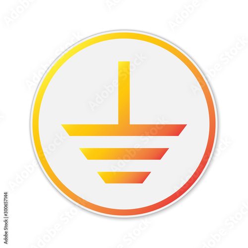 Symbol of electrical Grounding - vector.