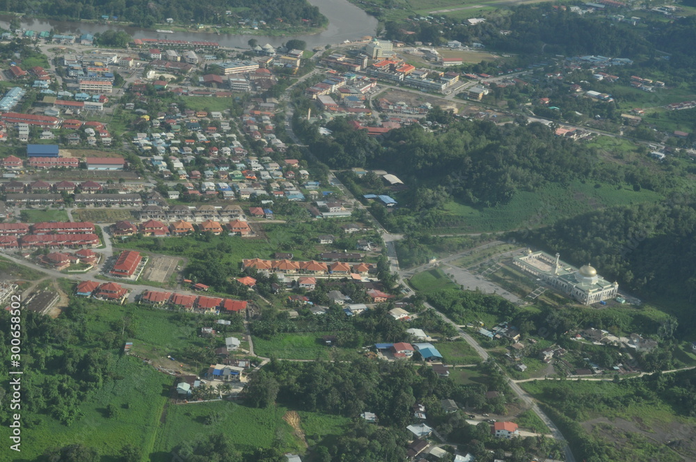 The beautiful villages of Marudi and Lawas in nothern Sarawak, the island of Borneo.