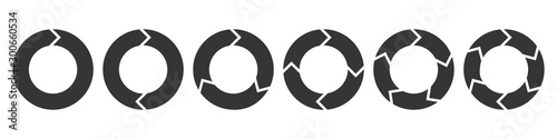Set of circle arrows