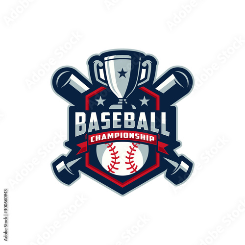 Baseball Championship Logo Design Graphic by Prosperos · Creative Fabrica