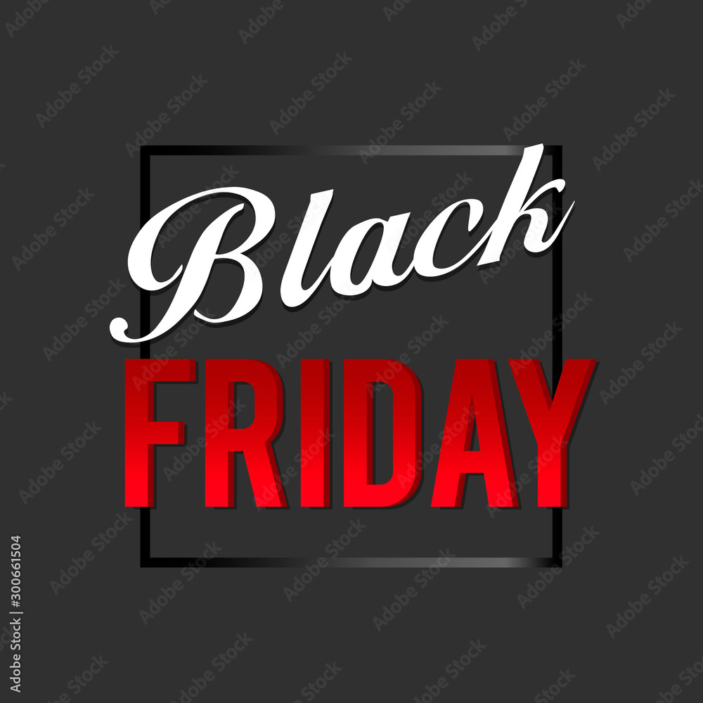 Obraz premium Black friday sale design template