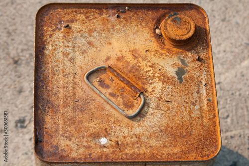 rust bucket on the ground