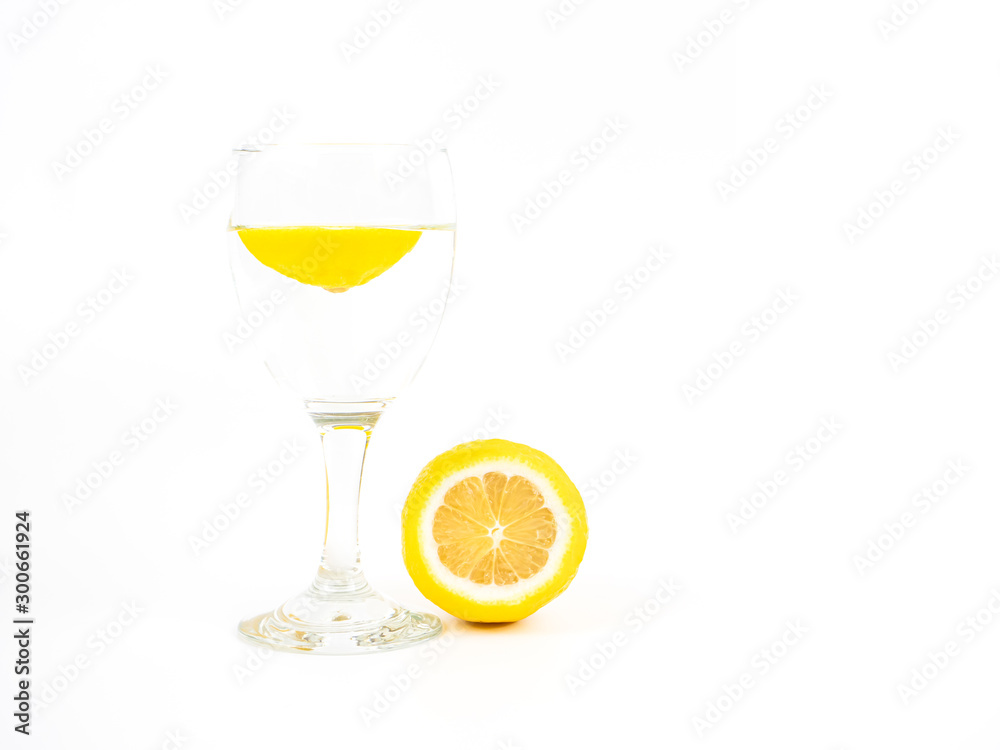 lemon on white background.