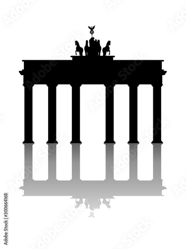 Symbol of Brandenburg gate in Berlin vector on a white background