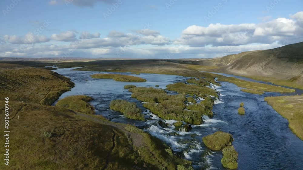 Natural, cool fresh water is abundant in Iceland, you can drink it straight from the river. Slow motion video. Natural, cool fresh water is abundant in Iceland, you can drink it straight from the river. Slow motion video.