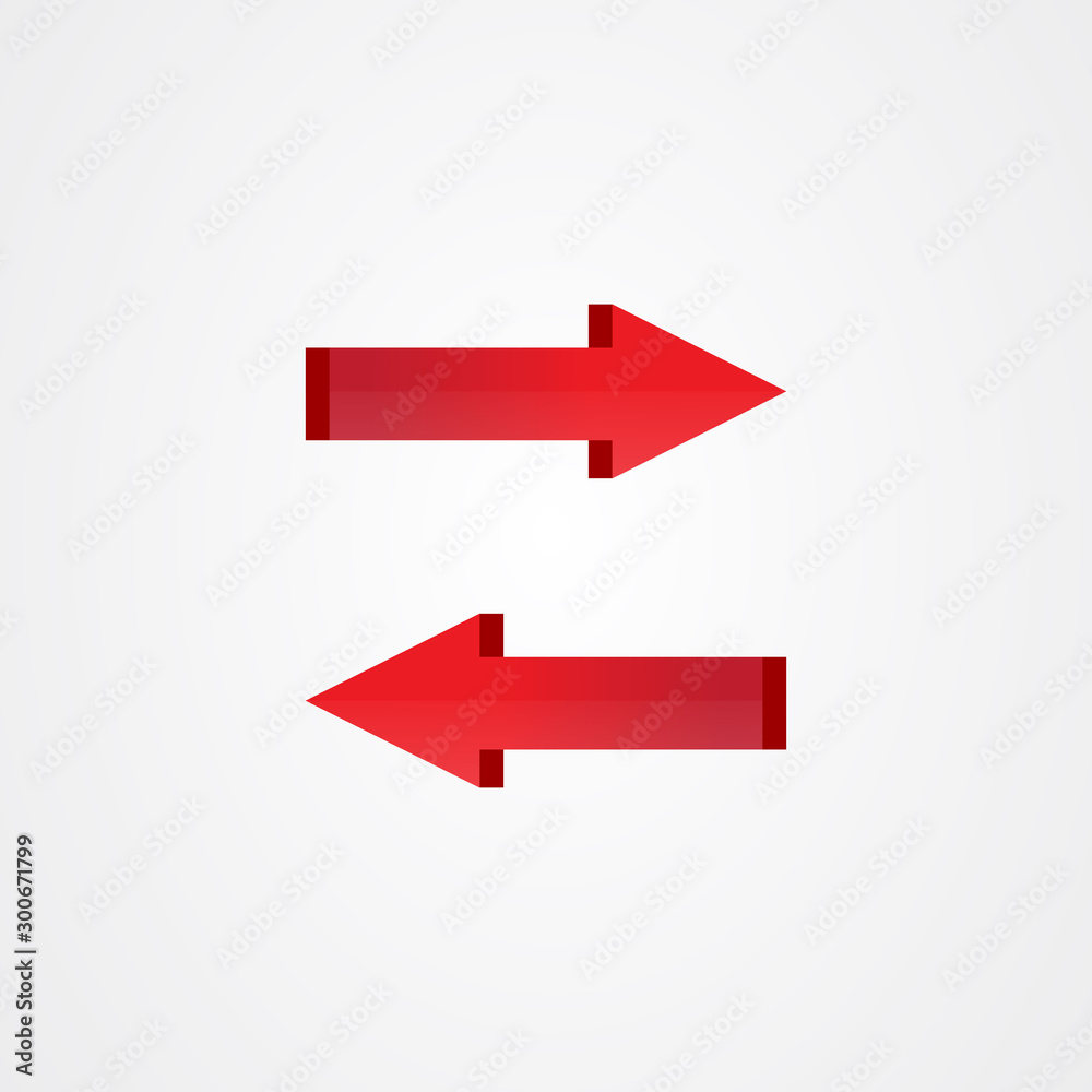 Left and right arrow icon vector design Left and right arrow icon vector design