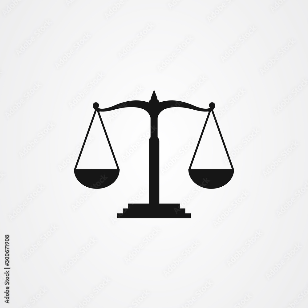 Scale icon, law firm logo template. simple flat vector. Scale icon, law firm logo template. simple flat vector.