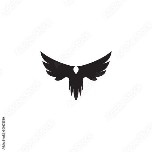 bird silhouette illustration logo template
