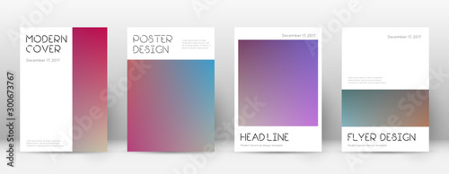 Flyer layout. Minimal magnetic template for Brochu