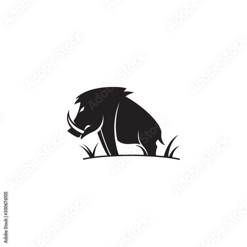 vector illustration wild boar animal design