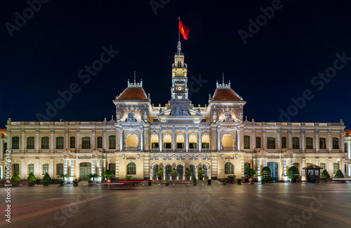 Ho Chi Minh City Hall at night
