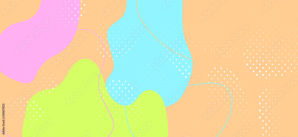Colorful Geometric Illustration. Trendy Wave 