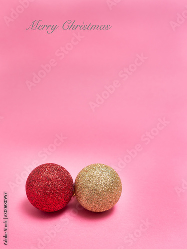 Christmas ornaments isolated with copy space, Christmas concept