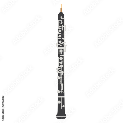 Illustration of isolated a oboe on white background