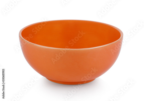 orange bowl isolated on white background