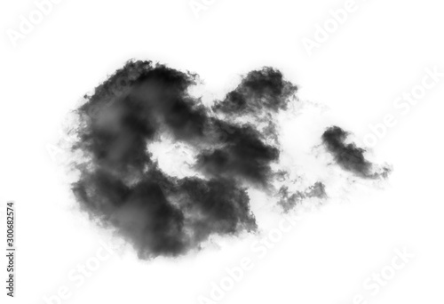 black clouds isolated on white background