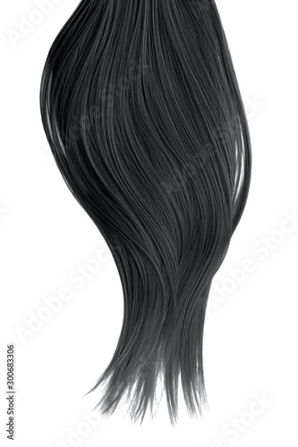 Black hair on white background, isolated