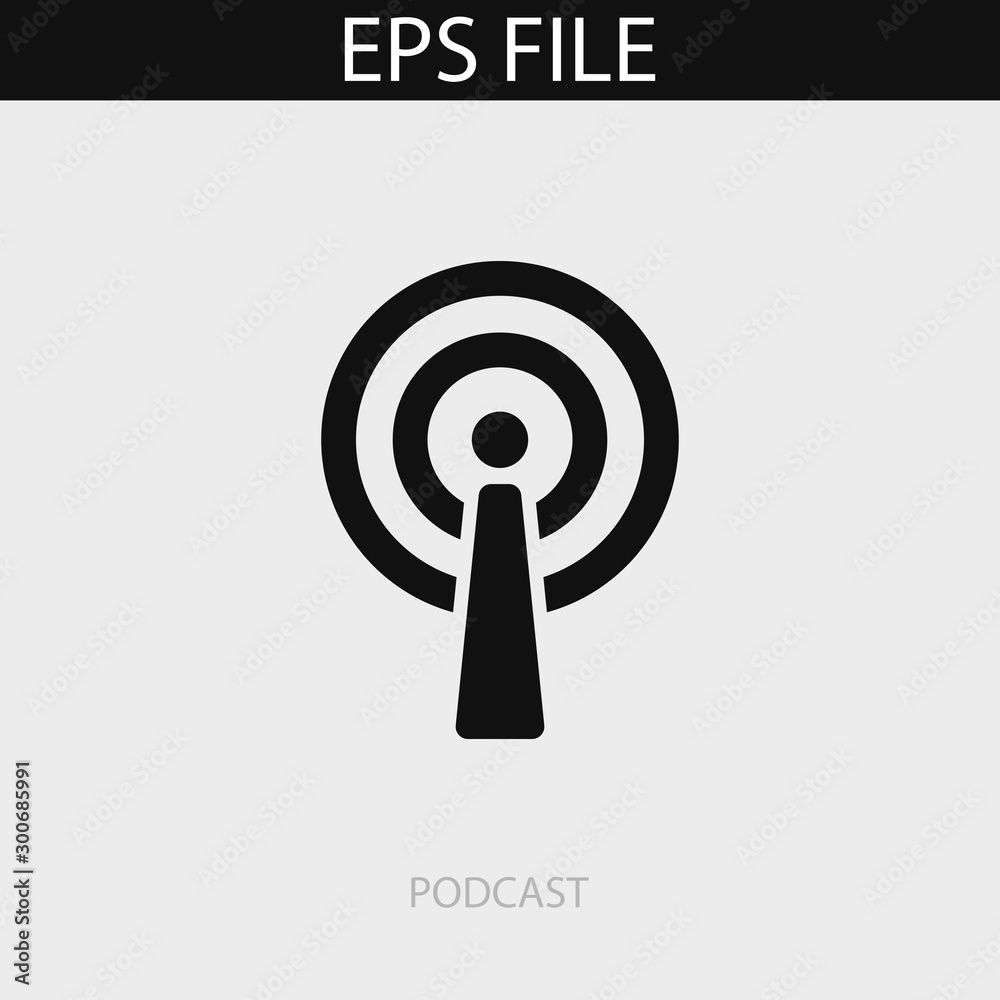 Podcast icon. EPS vector file Podcast icon. EPS vector file