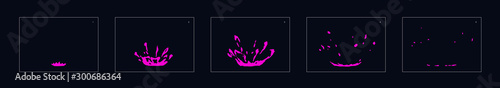 poison drop splash special effect animation. poison burst frames for flash animation in games, cartoon or something else.