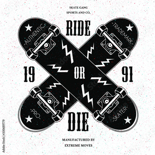 skateboard illustration print graphic design