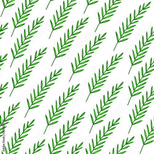 Fototapeta Naklejka Na Ścianę i Meble -  Vector seamless pattern with branches and leaves. Design for paper, covers, cards, invitations and fabric.