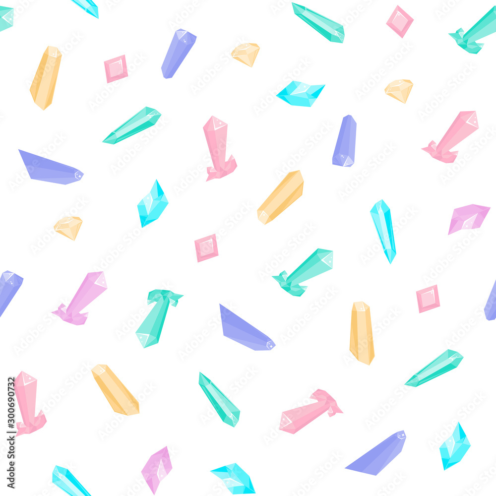Seamless pattern with crystal in vector Seamless pattern with crystal in vector
