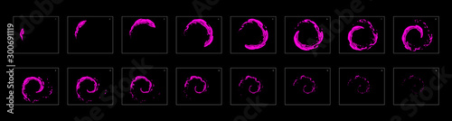 poison ring loop effect sprite sheet or animation frames. frame by frame classic animation for cartoon, mobile games, motion graphic or animation.